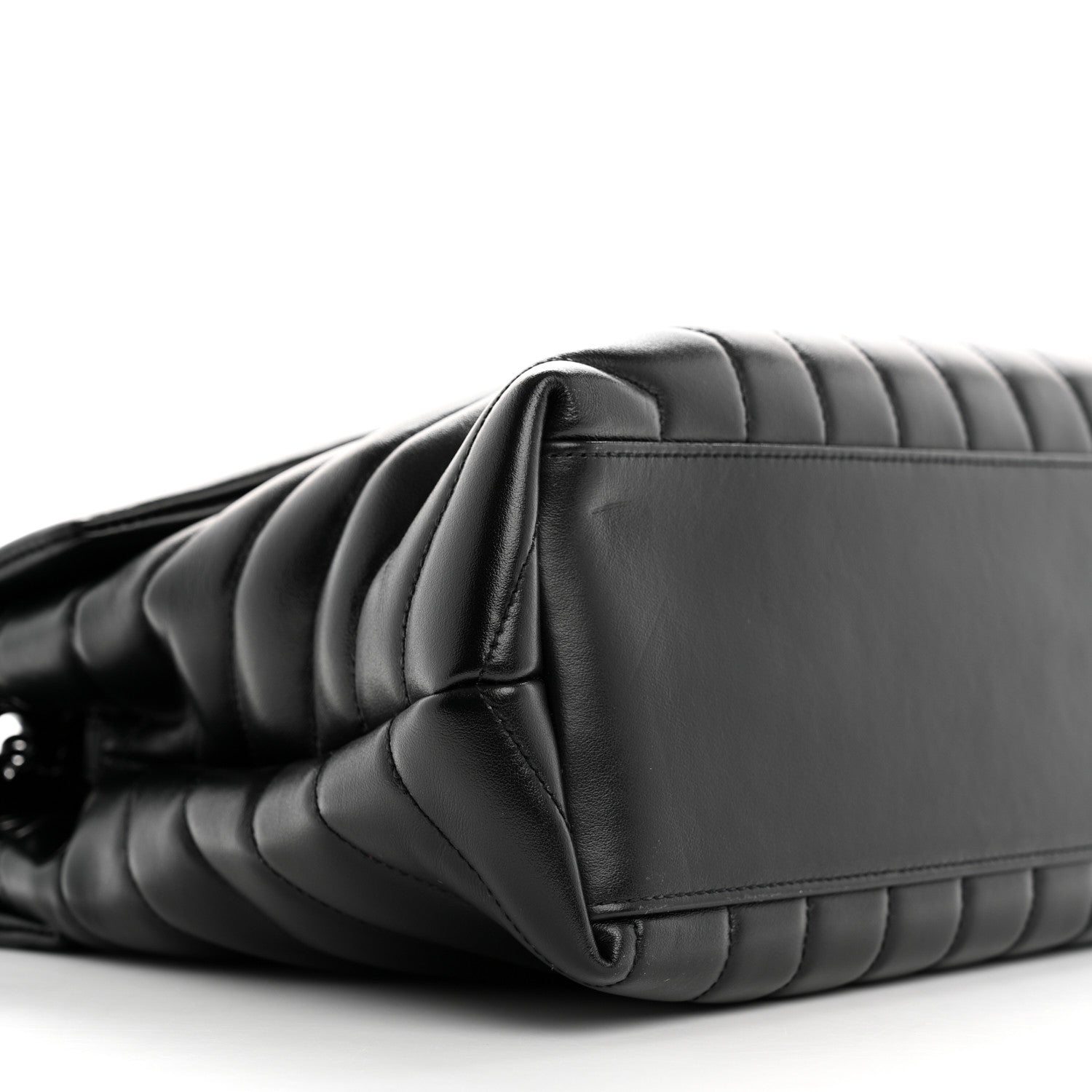 Saint Laurent Calfskin Y Quilted Monogram Monochrome Medium Loulou Chain Satchel Black 10 of 12