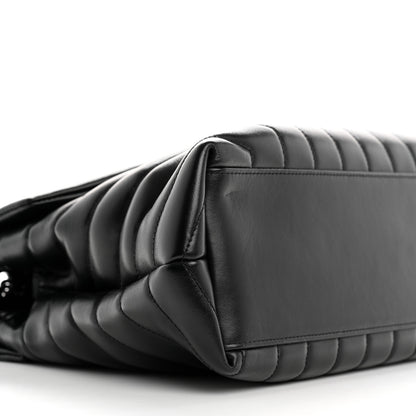 Saint Laurent Calfskin Y Quilted Monogram Monochrome Medium Loulou Chain Satchel Black 10 of 12