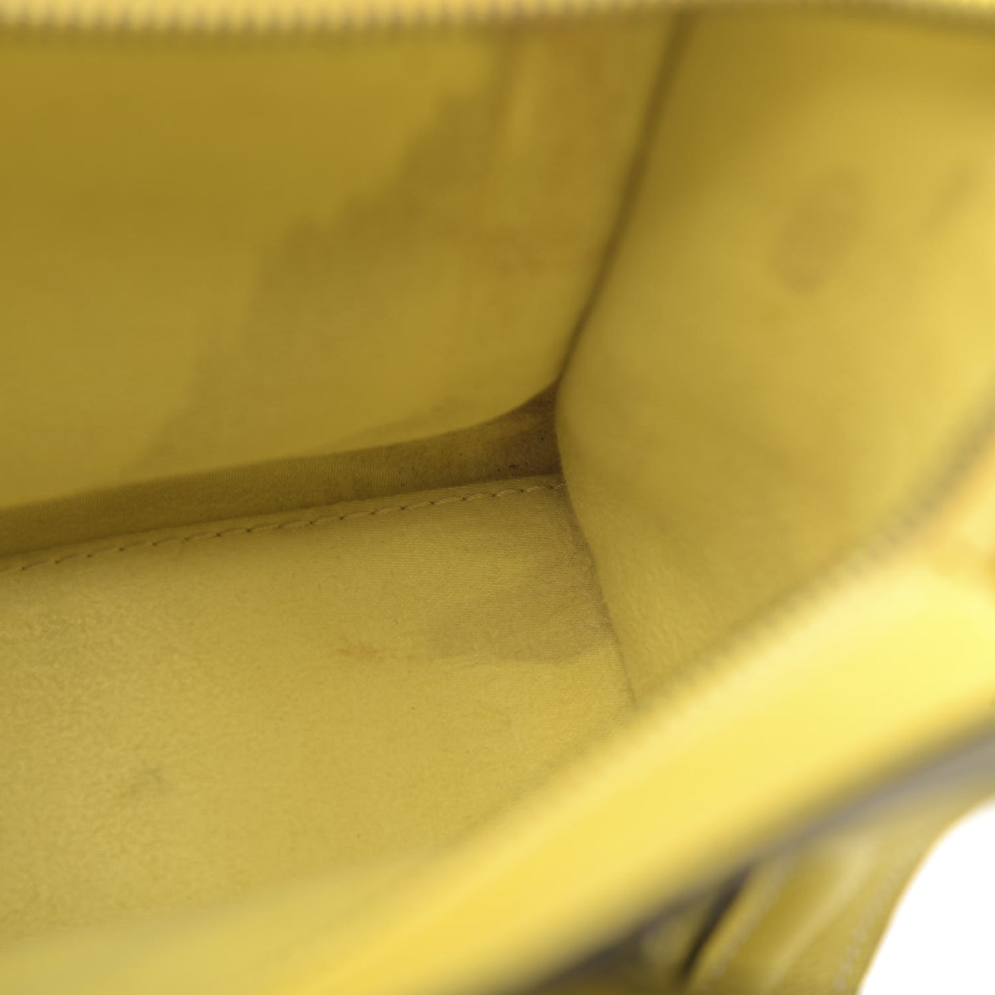 Drummed Calfskin Nano Luggage Citron