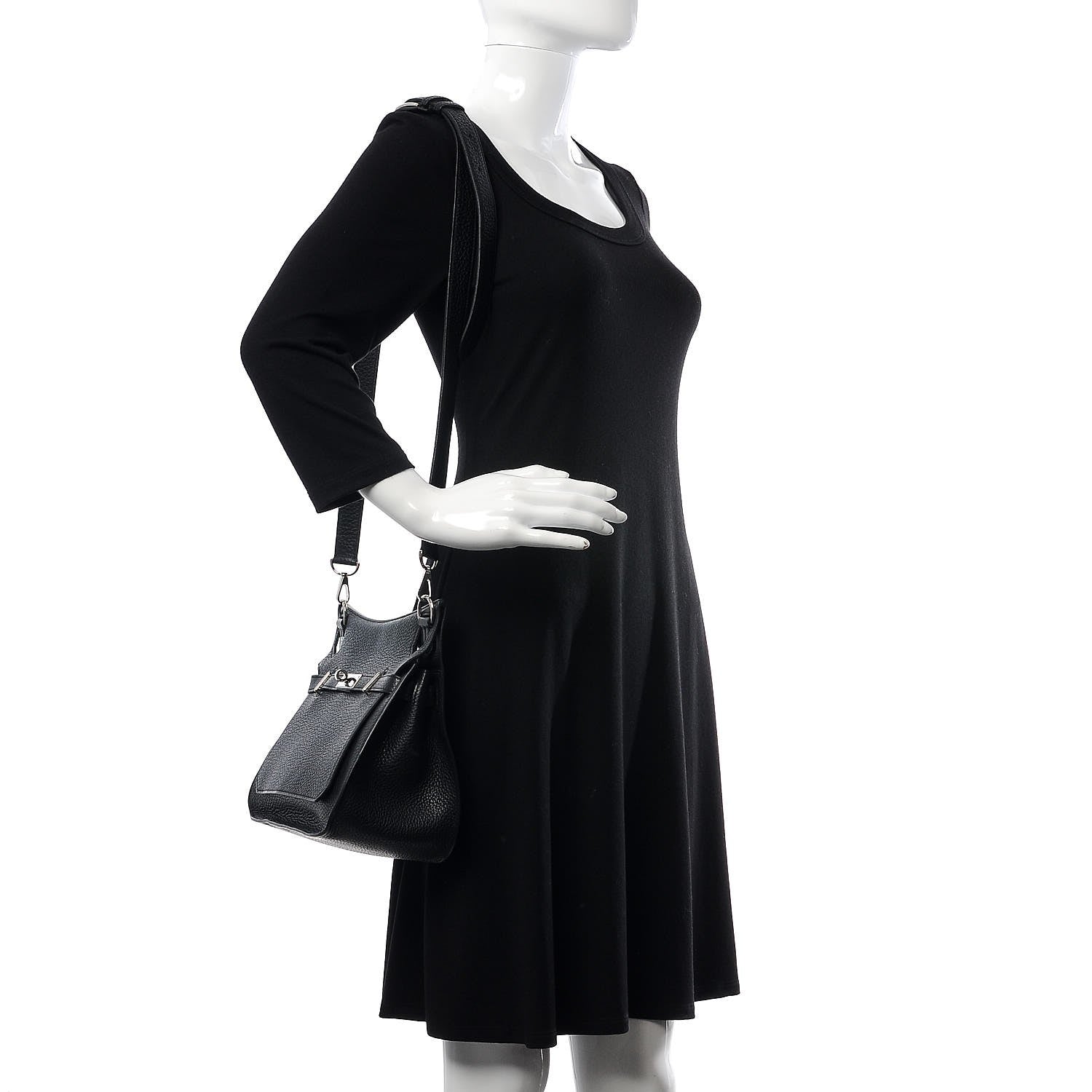 Hermes Taurillon Clemence Jypsiere 28 Black 2 of 8