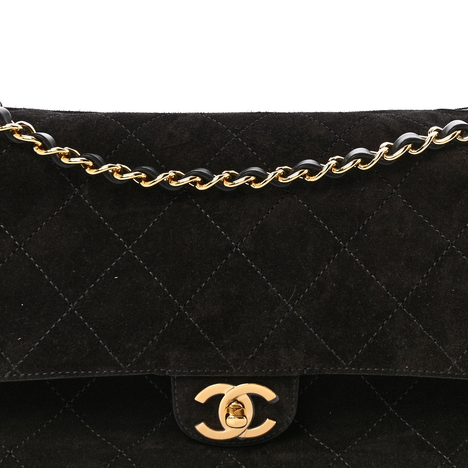 Chanel Suede Calfskin Small Souplissimo Maxi Flap Black 7 of 13
