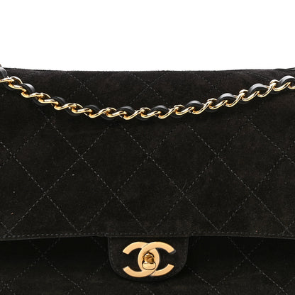 Chanel Suede Calfskin Small Souplissimo Maxi Flap Black 7 of 13