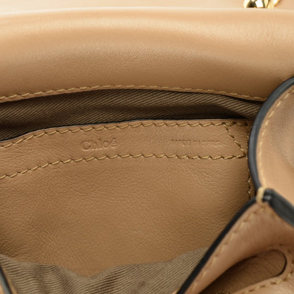 Chloe Calfskin Mini Marcie Chain Round Crossbody Bag Chestnut Cream 6 of 9