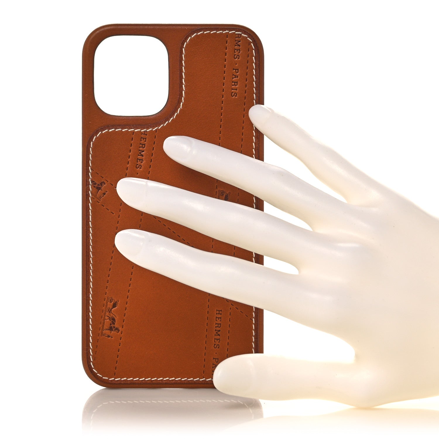 Hermes Barenia Bolduc iPhone 12/12 Pro Case Fauve 2 of 6