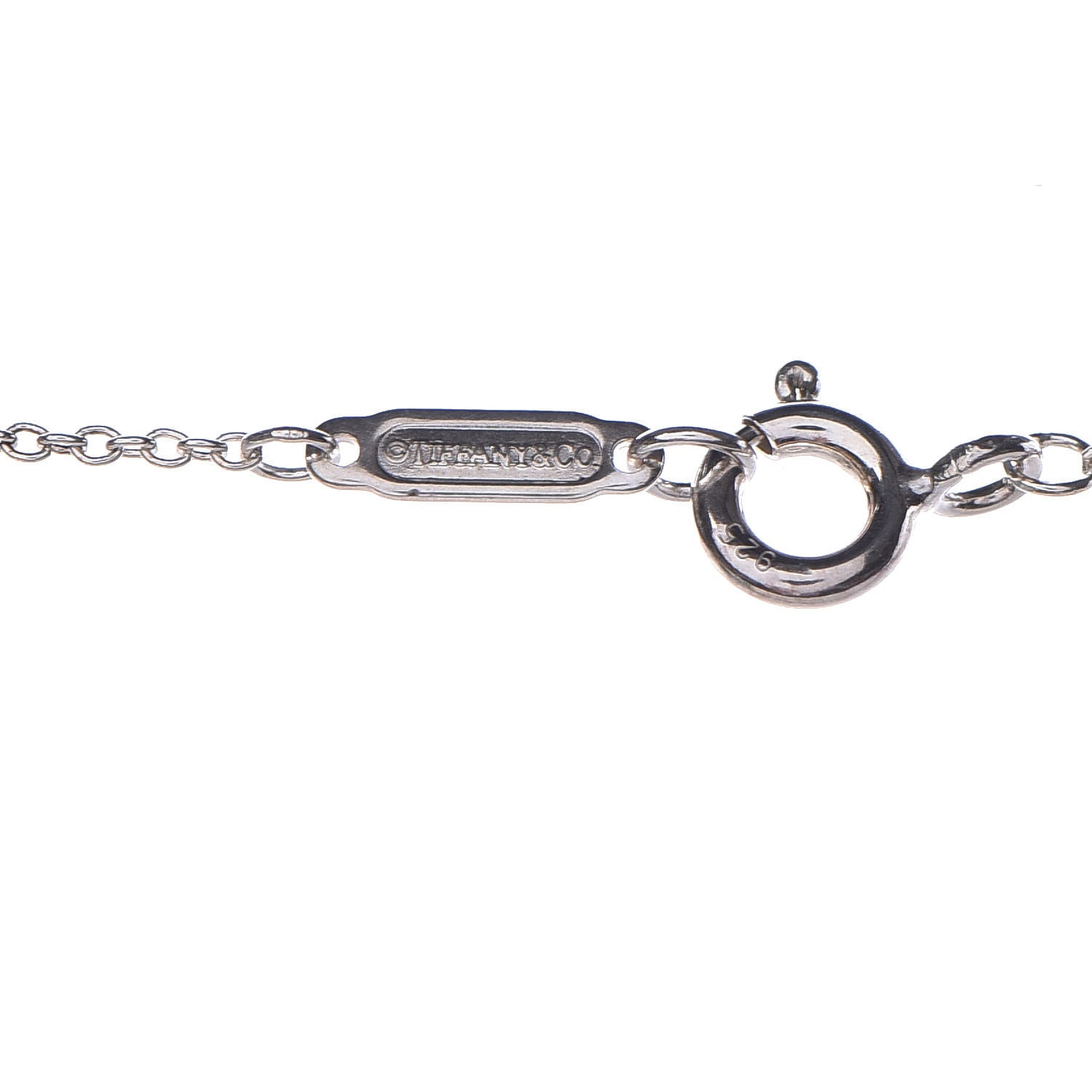 Tiffany Sterling Silver Enamel Knot Key Pendant Necklace Blue 6 of 8