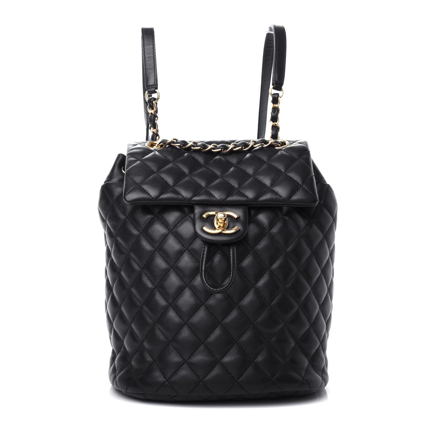 Chanel Calfskin Quilted Small Urban Spirit Backpack Black 1 of 10