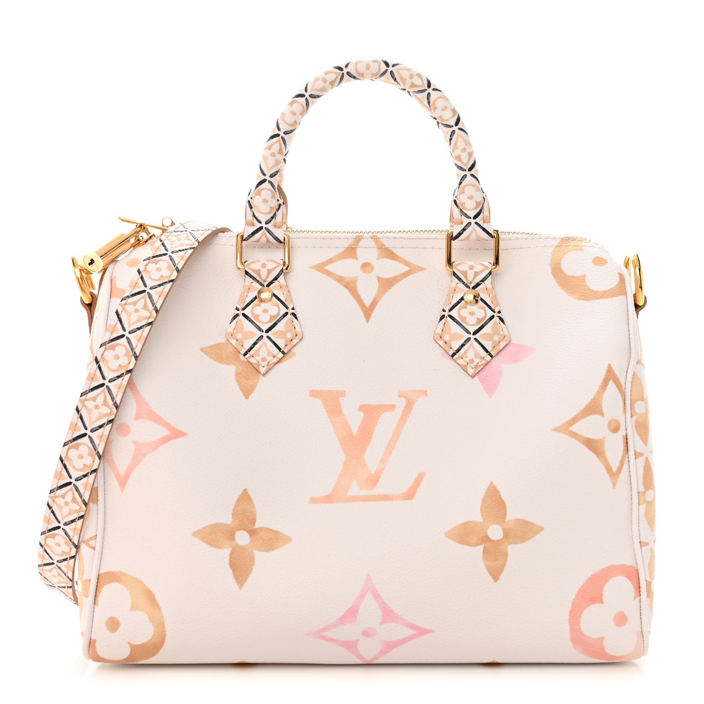 Monogram Giant By The Pool 2.0 Speedy Bandouliere 25 Beige