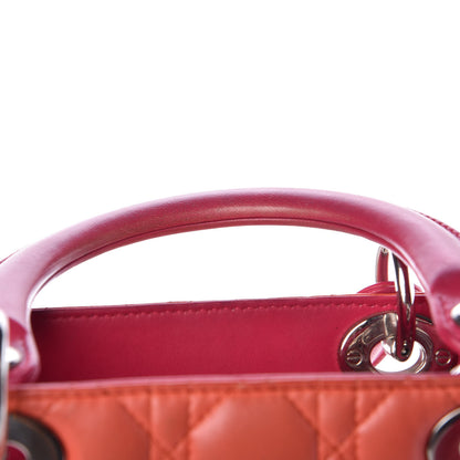 Christian Dior Lambskin Cannage Medium Tri-Color Lady Dior Pink 9 of 13