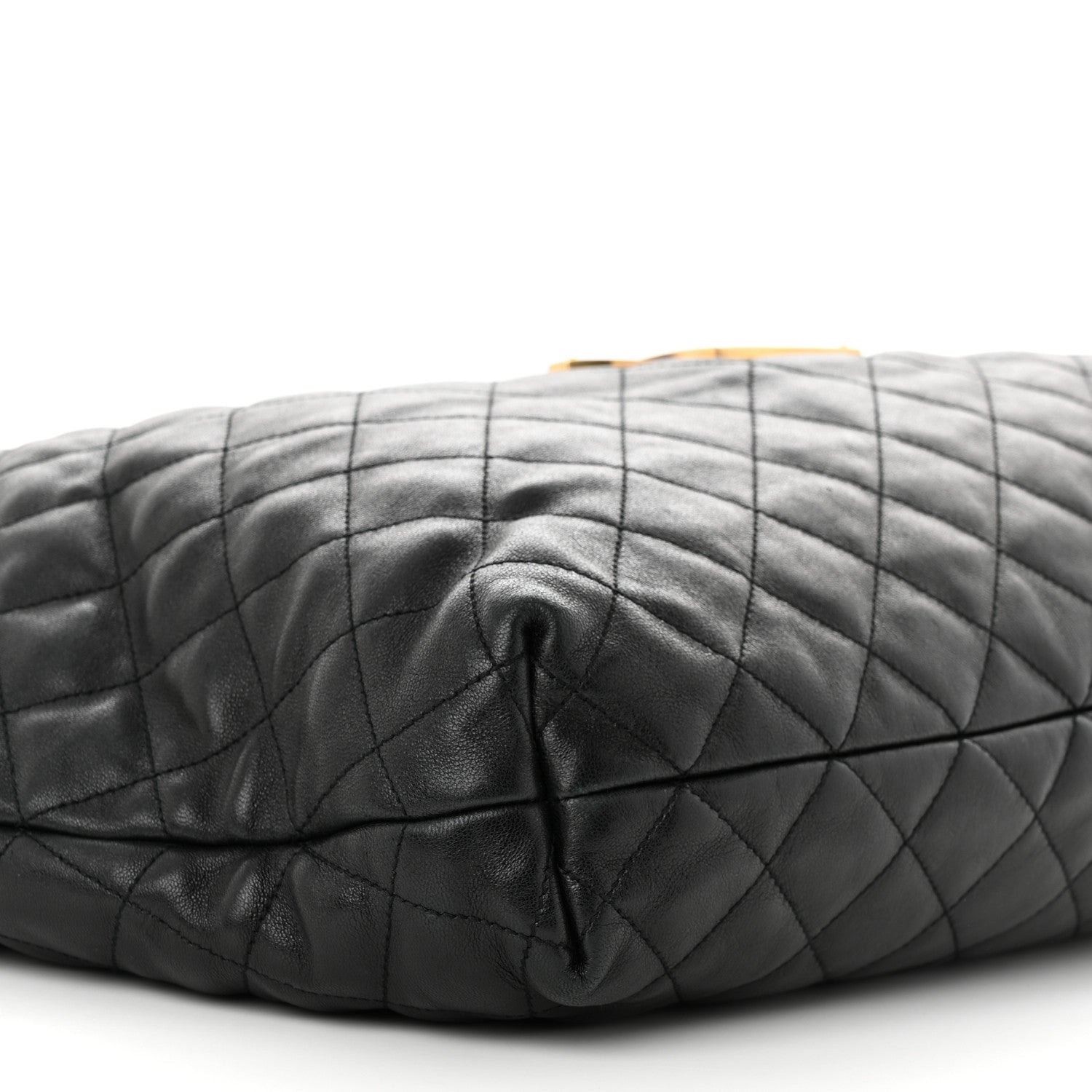 Saint Laurent Lambskin Quilted Maxi Icare Shopping Tote Black 10 of 12