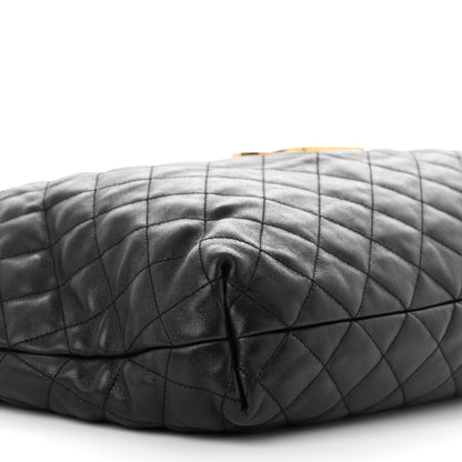 Saint Laurent Lambskin Quilted Maxi Icare Shopping Tote Black 10 of 12