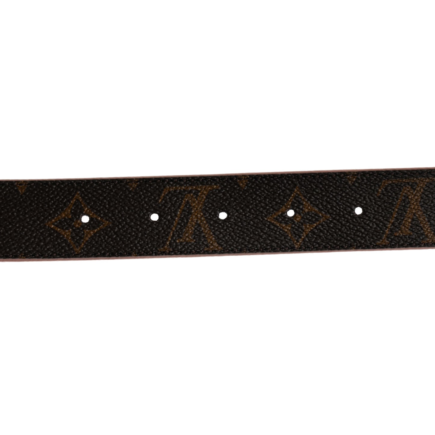LOUIS VUITTON Calfskin Monogram 30mm LV Initiales Reversible Belt 90 36 Rose Ballerine