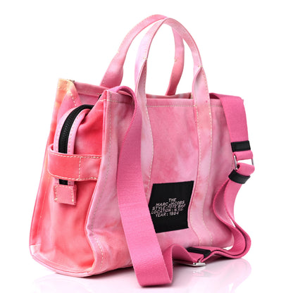 Marc Jacobs Cotton Canvas Medium The Traveler Tote Bag Tie Dye Pink 3 of 12