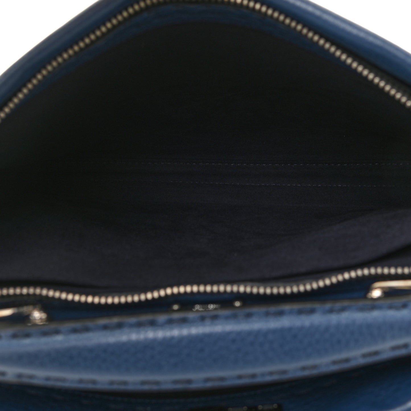 Cuoio Romano Selleria Large Peekaboo Iconic Fit Satchel Blue Marine