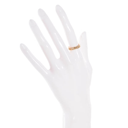 Gucci 18k Yellow Gold Diamond Icon Stardust Thin Band Ring 5.75 2 of 5