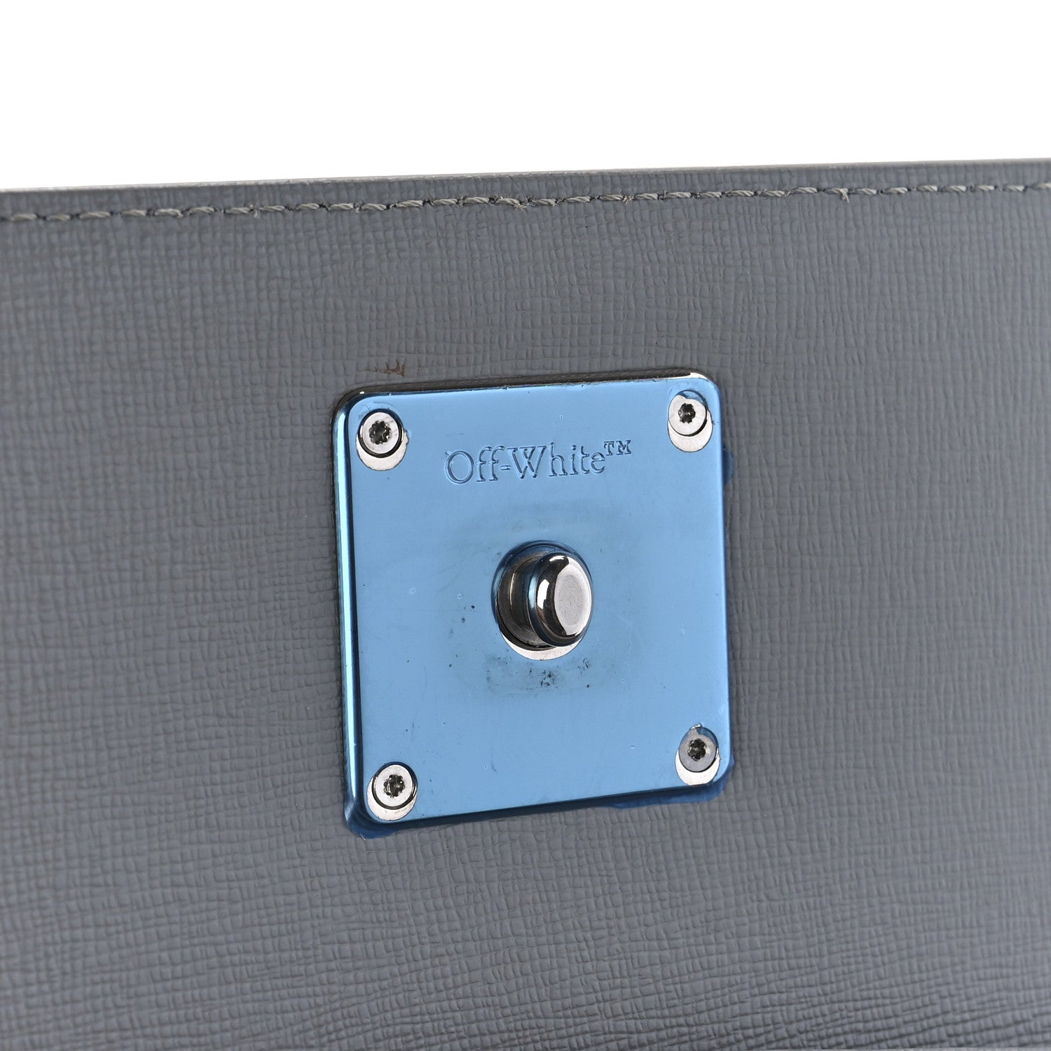 Off-White Saffiano Jitney 1.4 Top Handle Bag Grey 7 of 12