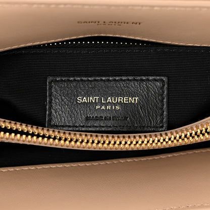 Saint Laurent Calfskin Y Quilted Monogram Medium Loulou Chain Satchel Dark Beige 6 of 12