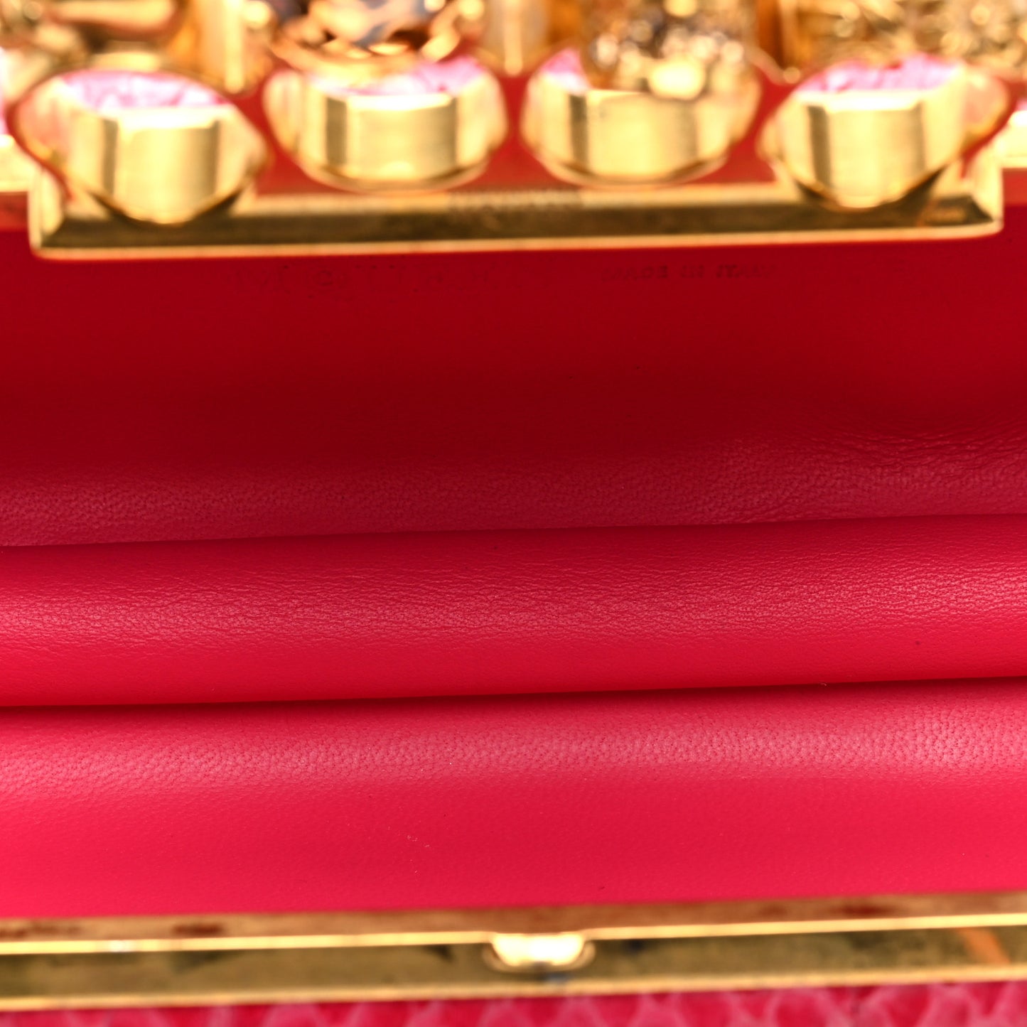 Snakeskin Knuckle Box Clutch Pink