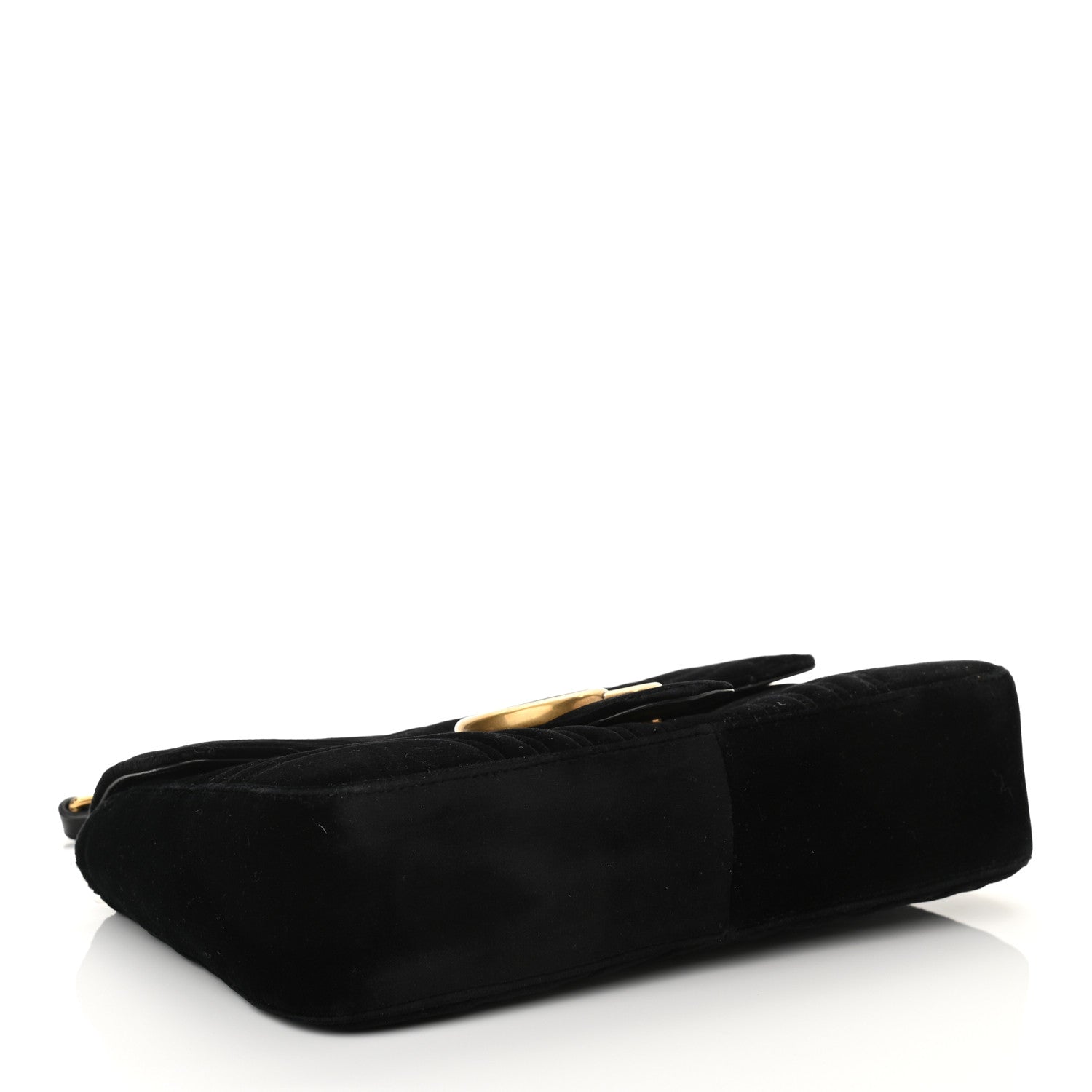 Gucci Velvet Matelasse Medium GG Marmont Shoulder Bag Black 4 of 11