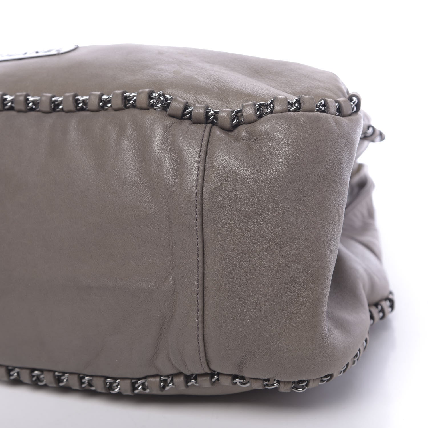 Chanel Lambskin Chain Hobo Grey 16 of 17