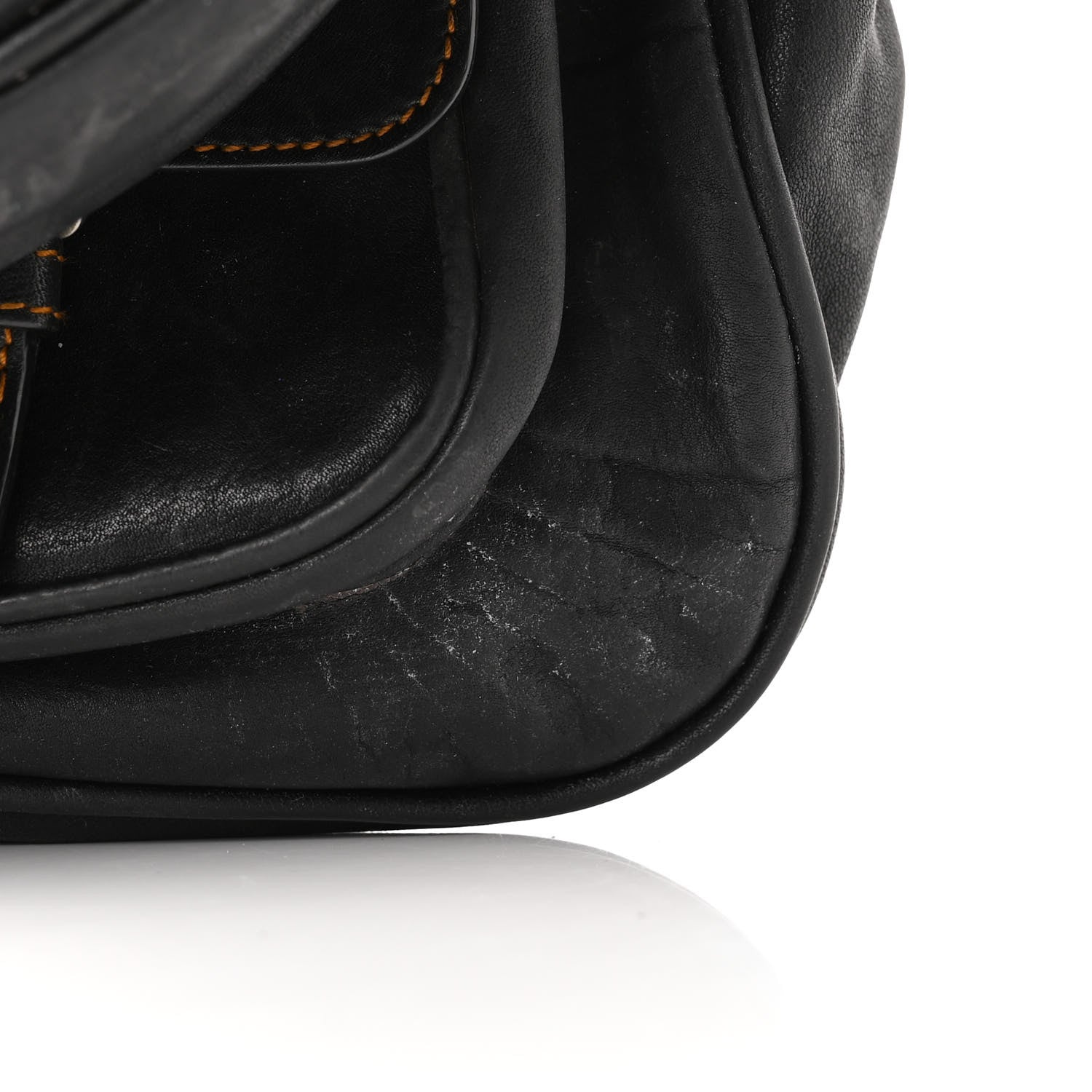 Christian Dior Calfskin Medium Gaucho Double Saddle Bag Black 13 of 13