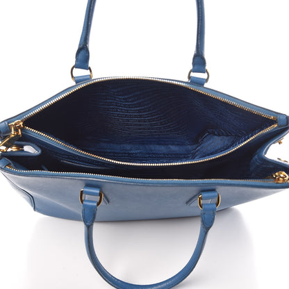 Prada Saffiano Large Galleria Double Zip Tote Cobalto 10 of 16