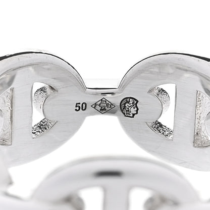 Hermes Sterling Silver PM Chaine d'Ancre Enchainee Band Ring  50 5.25 7 of 8