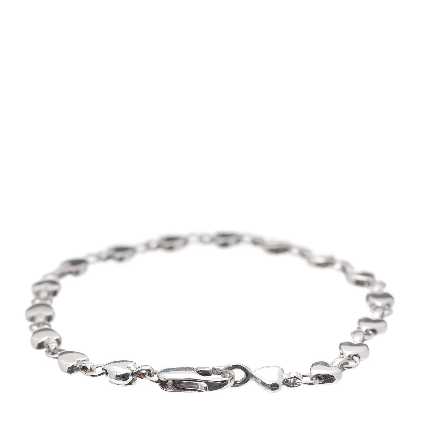 Sterling Silver Chain of Heart Bracelet