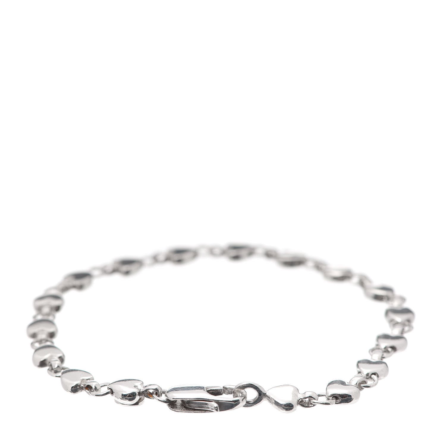 Tiffany Sterling Silver Chain of Heart Bracelet 3 of 5