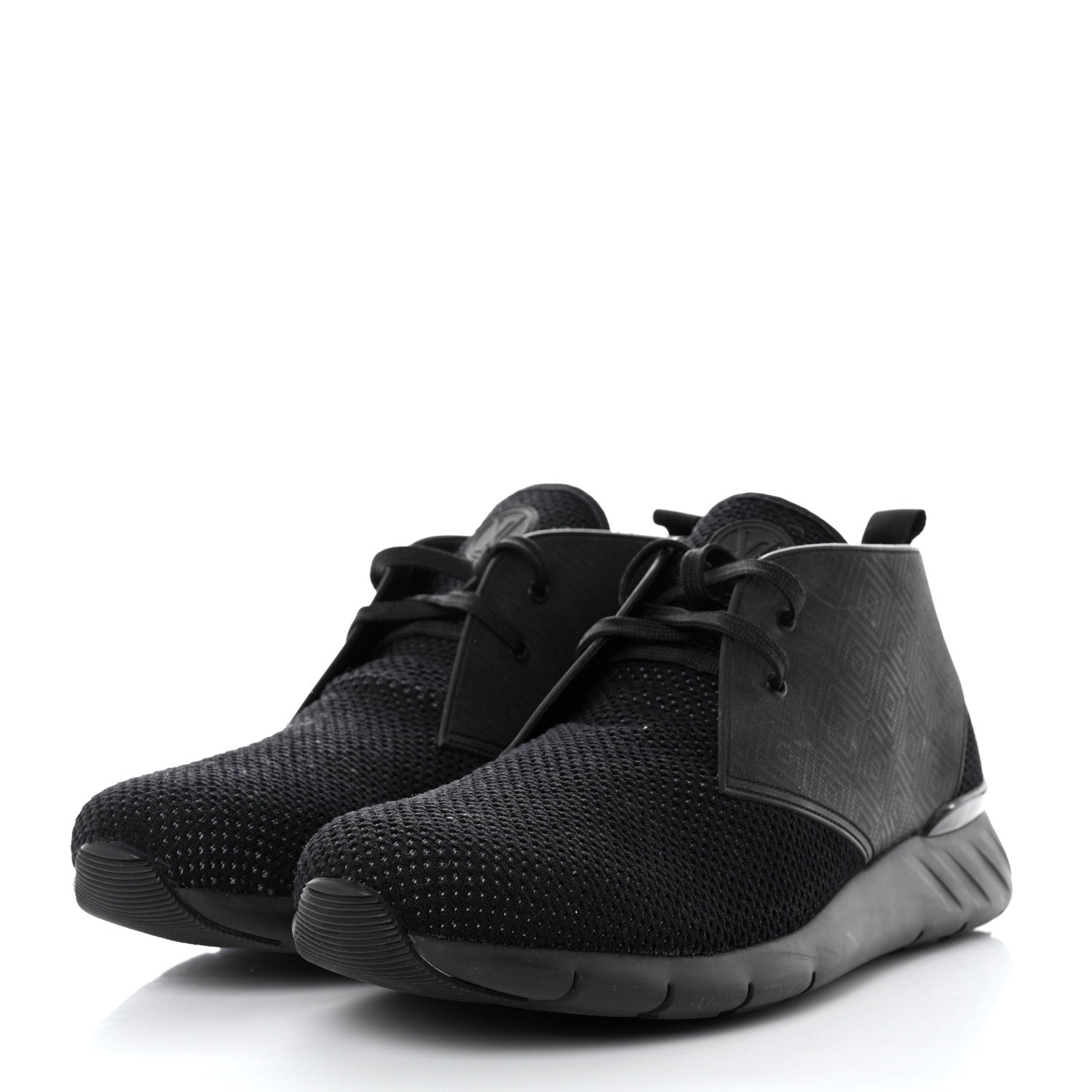 Louis Vuitton Calfskin Damier Fastlane Low Sneakers 13 Black 3 of 9