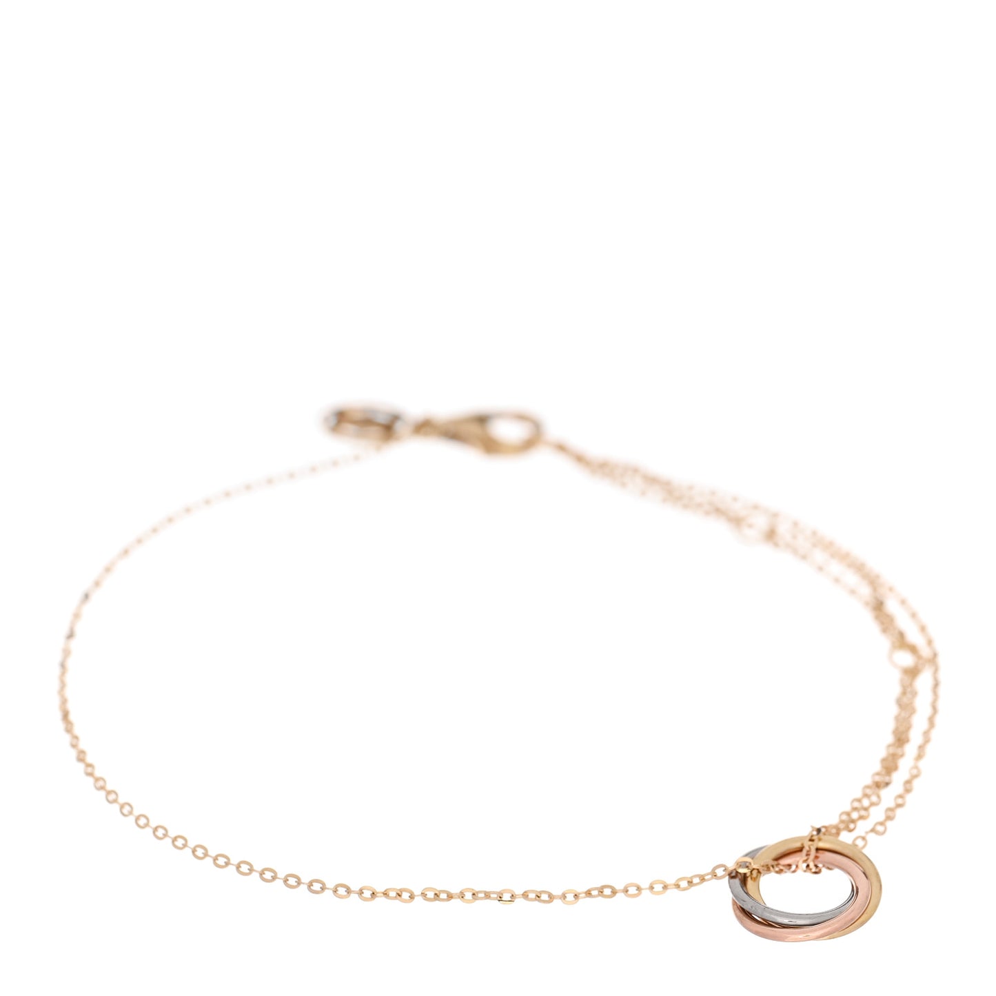 18K Pink Yellow White Gold Trinity Bracelet