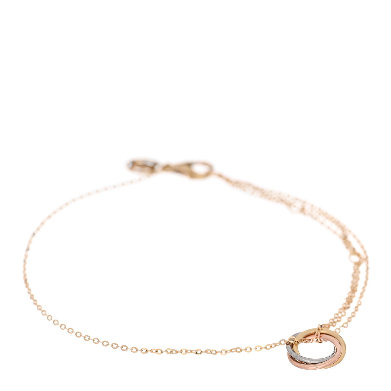 Cartier 18K Pink Yellow White Gold Trinity Bracelet 1 of 4