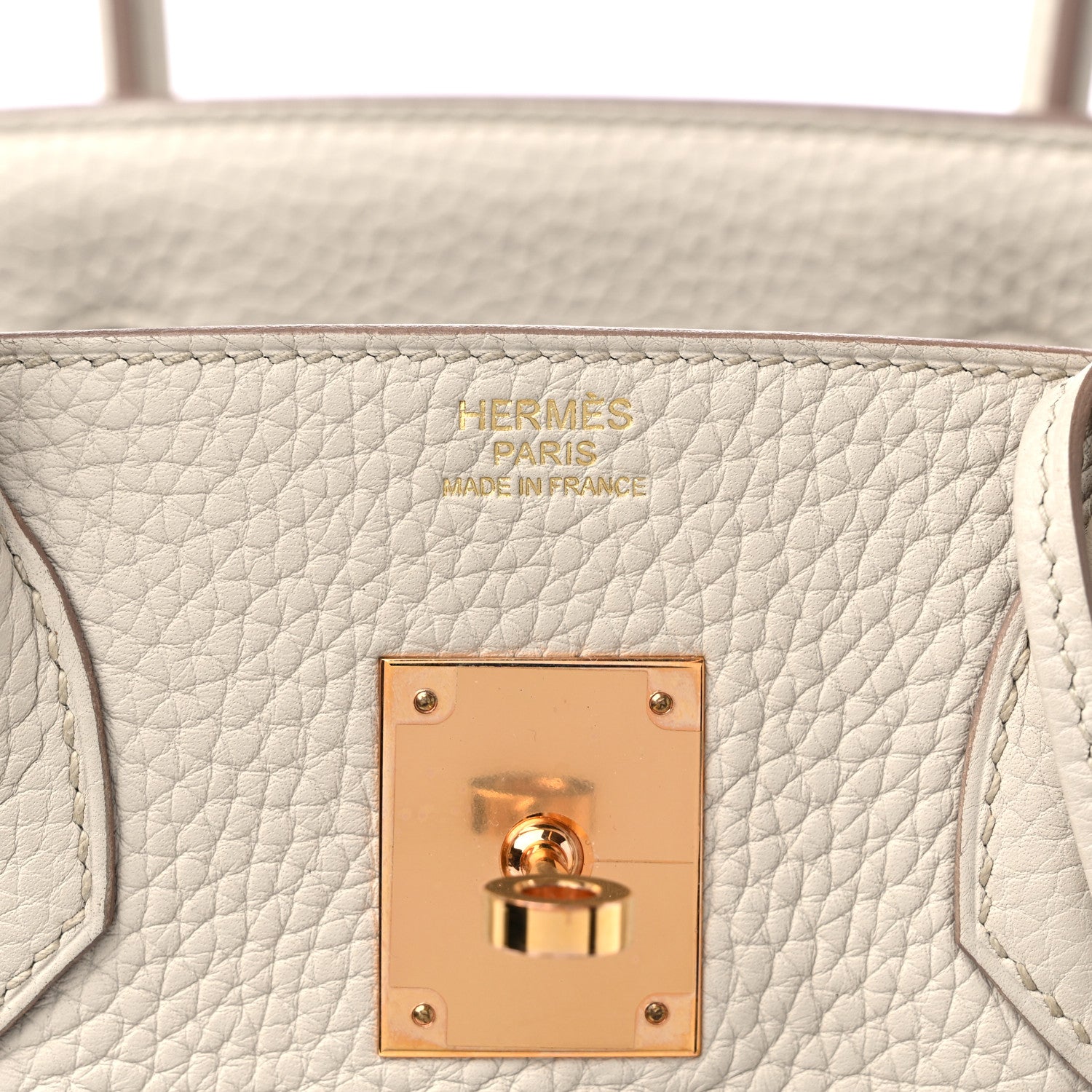 Hermes Taurillon Clemence Birkin 30 Craie 6 of 12