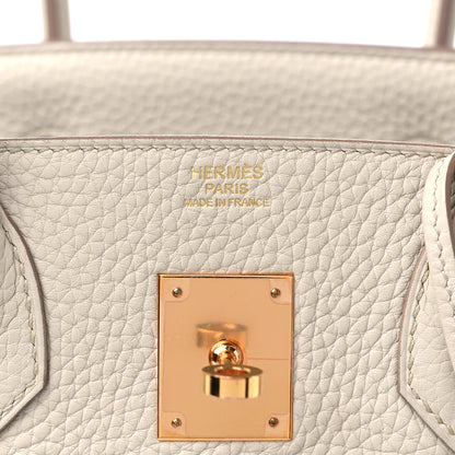 Hermes Taurillon Clemence Birkin 30 Craie 6 of 12