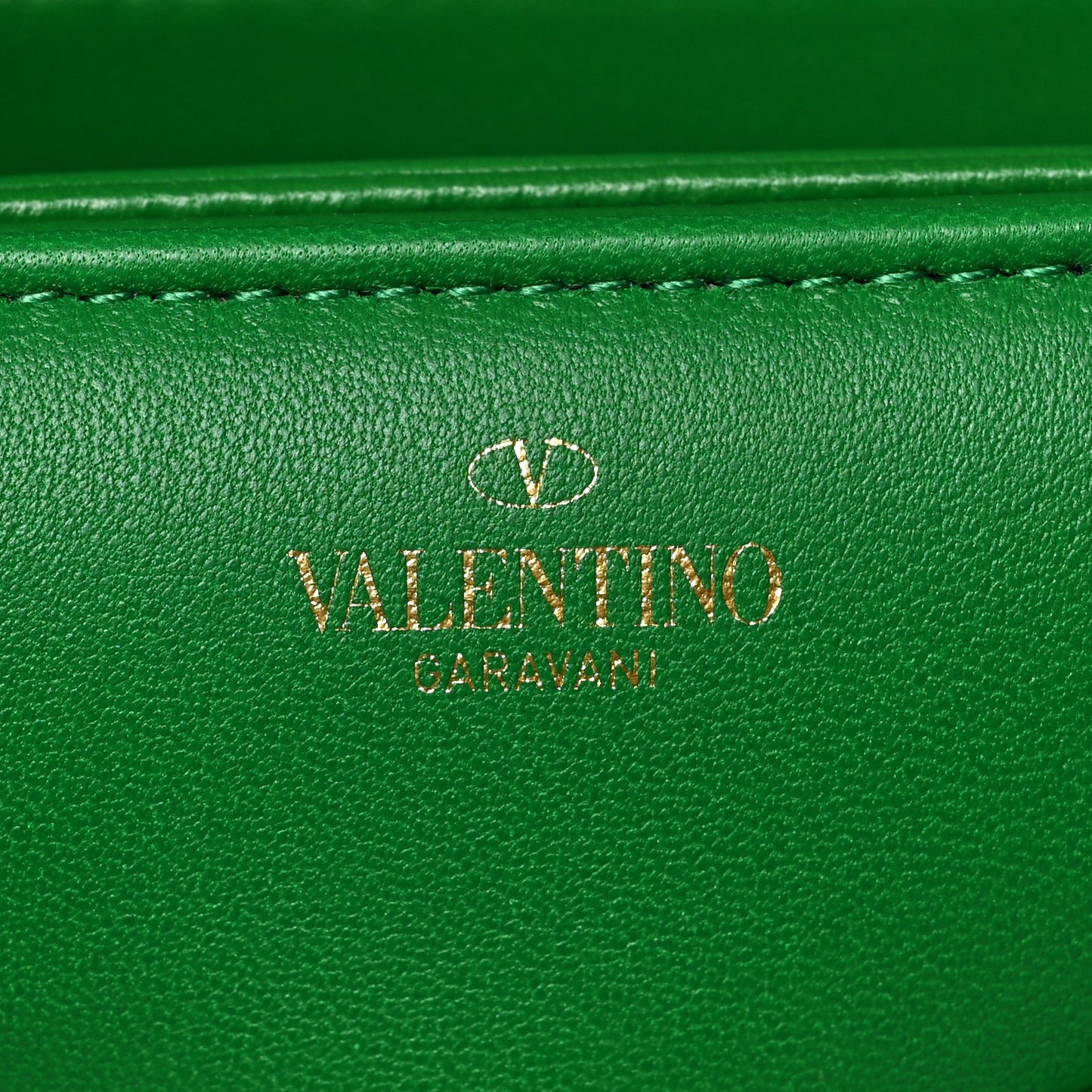 Nappa One Stud Chain Clutch Gea Green
