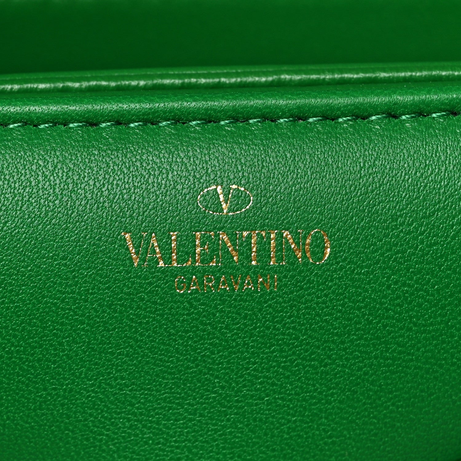 Valentino Garavani Nappa One Stud Chain Clutch Gea Green 6 of 8
