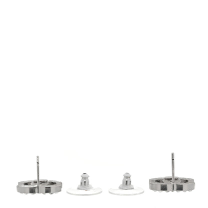 Chanel Crystal Mini Timeless CC Earrings Silver 3 of 5
