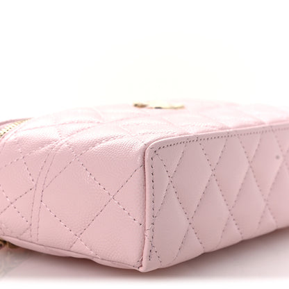 Chanel Caviar Quilted Top Handle Slim Vanity With Chain Light Pink 9 of 12