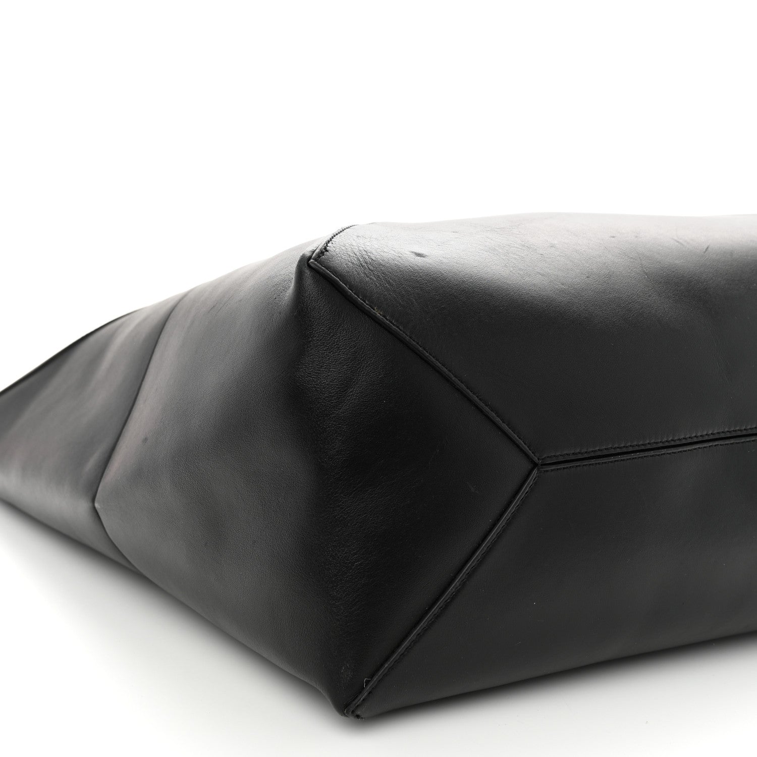 Loewe Shiny Calfskin Large Puzzle Fold Tote Black 9 of 15