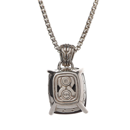 John Hardy Sterling Silver Diamond Golden Sheen Sapphire Classic Chain Pendant Necklace 5 of 6