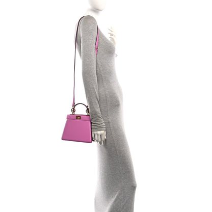 Fendi Shiny Nappa Petite Peekaboo I SEE U Satchel Rosa 2 of 9