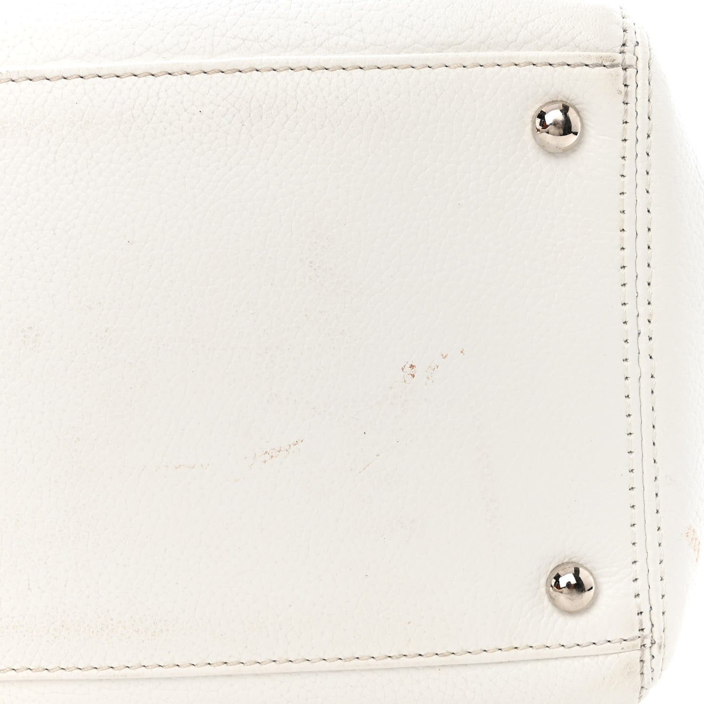 Calfskin Cerf Executive Shopper Tote White