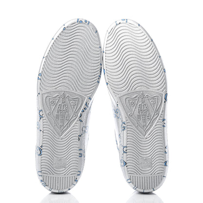 Gucci Miro Rubber Wax GucciGhost Print Mens New Ace Sneakers 10 Silver 5 of 10