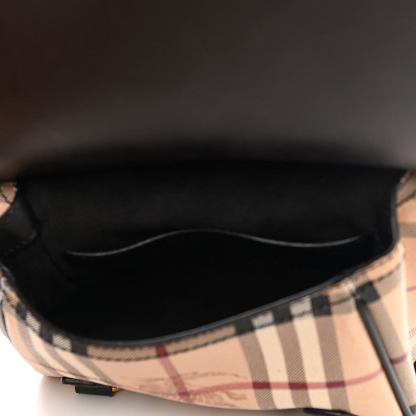 Haymarket Check Large Bridle Saddle Bag Dark Clove Brown