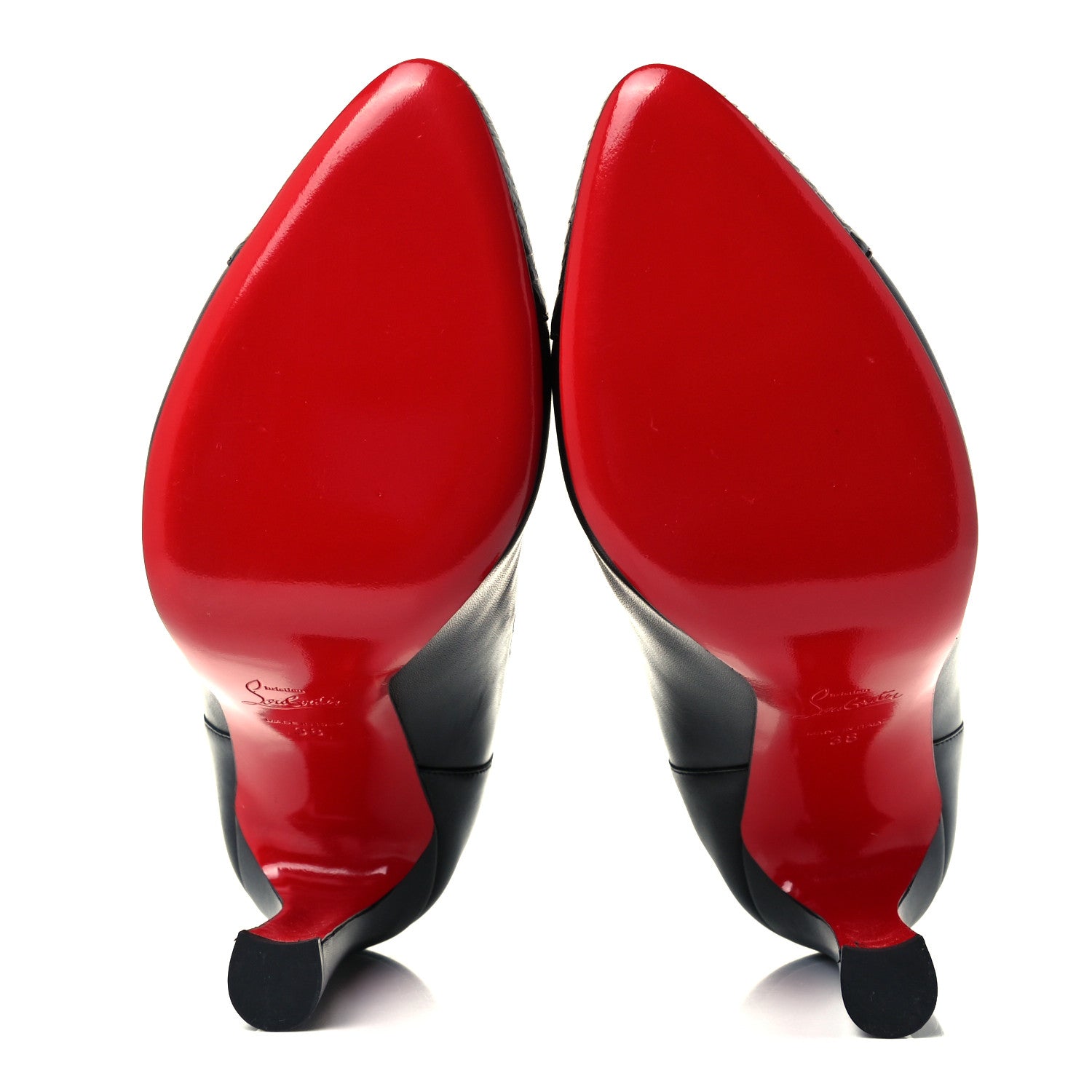 Christian Louboutin Calfskin Shine Me In The 90s 85 Ankle Boots 38 Black 6 of 9