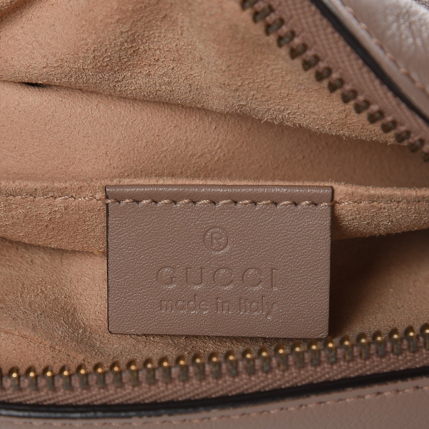 Gucci Calfskin Matelasse Mini GG Marmont Chain Shoulder Bag Nude 6 of 7