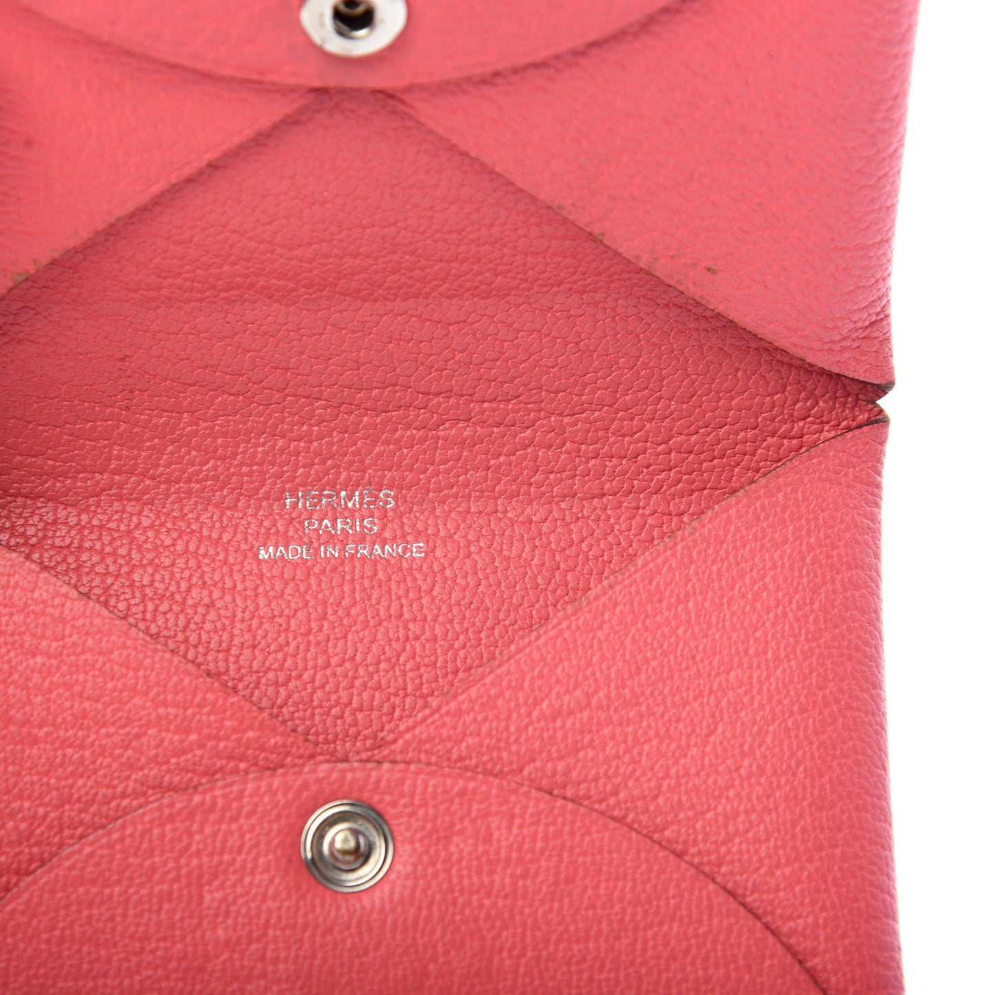 Chevre Mysore Calvi Card Case Rose Azalee