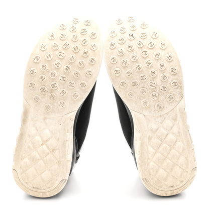 Chanel Lycra CC Sneakers 38.5 Black White 6 of 9