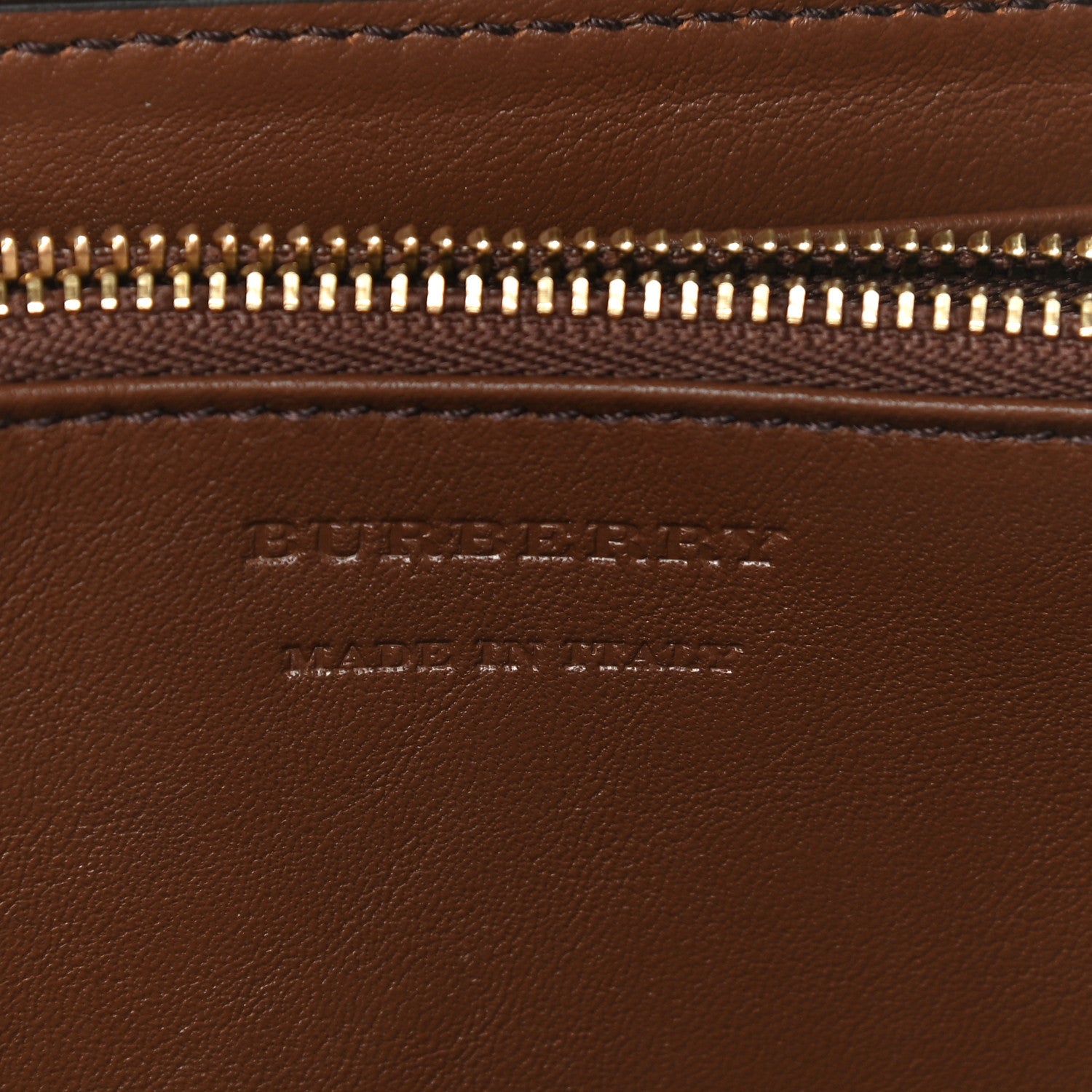 Burberry Calfskin House Check Elmore Zip Around Wallet Tan 6 of 9