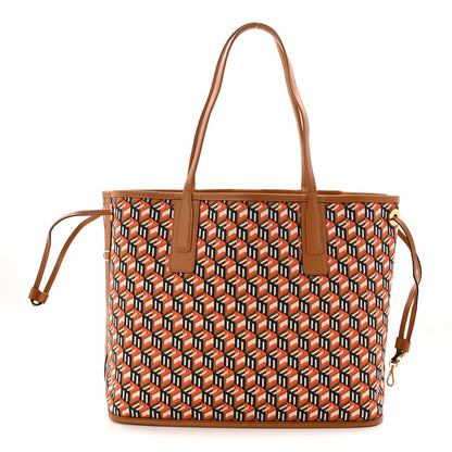 MCM Visetos Medium Liz Shopper Tote Cognac 3 of 15