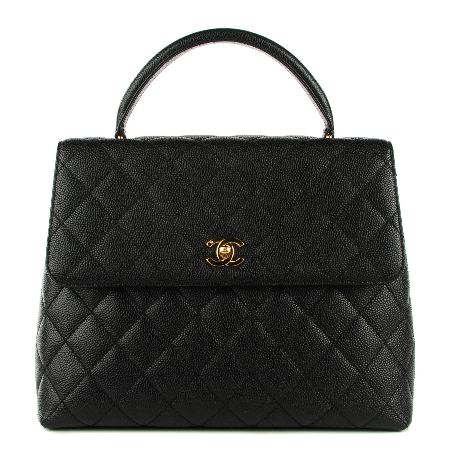 Chanel Caviar Quilted Jumbo Kelly Flap Black 1 of 8
